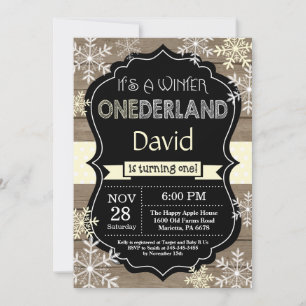 Invitación de primer cumpleaños de Onederland
