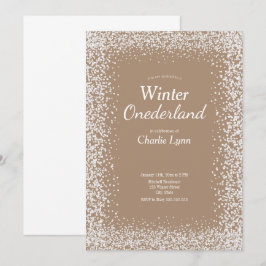 Invitación de primer cumpleaños de Onederland en i