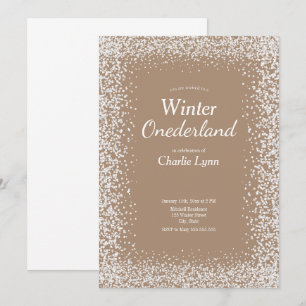 Invitación de primer cumpleaños de Onederland en i