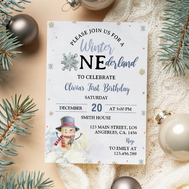 Invitación de primer cumpleaños de ONEderland navi (Subido por el creador)