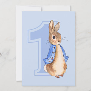 Invitación de primer cumpleaños de Peter the Rabbi