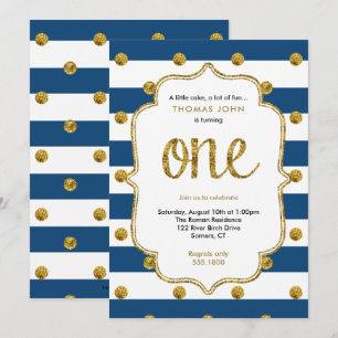 Invitación de primer cumpleaños de Purpurina de Ma