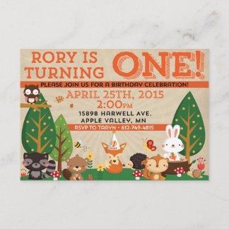 Invitación de primer cumpleaños de Rory