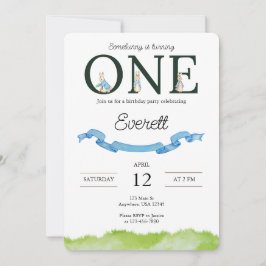 Invitación de primer cumpleaños de Somebunny