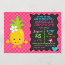 Invitación de primer cumpleaños de Super Sweet Pin