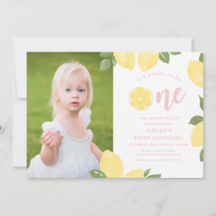 Invitación de primer cumpleaños de Sweet Lemons