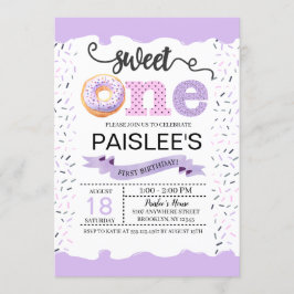 Invitación de primer cumpleaños de Sweet One