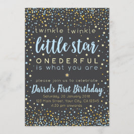 Invitación de primer cumpleaños de Twinkle Little