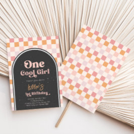 Invitación de primer cumpleaños de un Chica de Gua