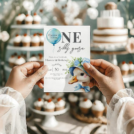 Invitación de primer cumpleaños de un chico groso 