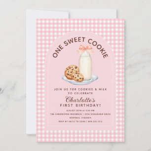 Invitación de primer cumpleaños de un dulce Chica 