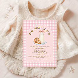 Invitación de primer cumpleaños de un dulce Chica 