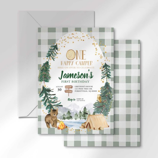 Invitación de primer cumpleaños de un feliz campis (Subido por el creador)