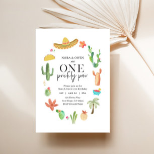 Invitación de primer cumpleaños de un par de primo