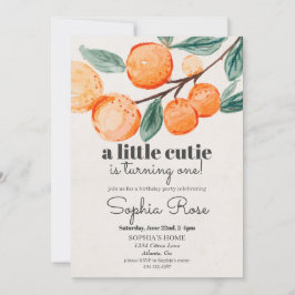 Invitación de primer cumpleaños de un pequeño nara