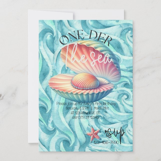 Invitación de primer cumpleaños de un solo ciudada (Anverso)