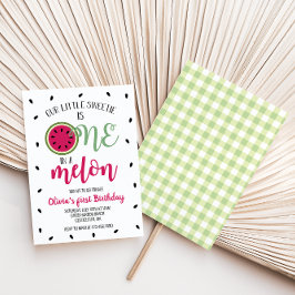 Invitación de primer cumpleaños de una sandía de m