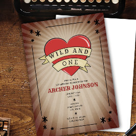 Invitación de primer cumpleaños de Wild and One Ta