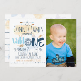 Invitación de primer cumpleaños de Wild One Boy