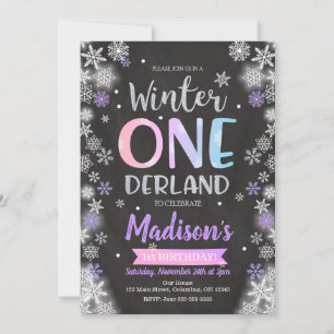 Invitación de primer cumpleaños de Winter ONEderla