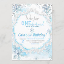 Invitación de primer cumpleaños de Winter ONEderla