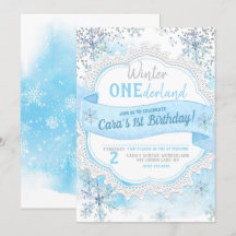 Invitación de primer cumpleaños de Winter ONEderla