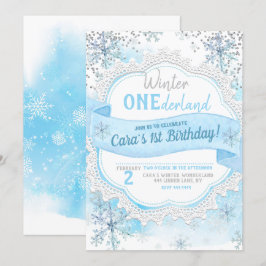 Invitación de primer cumpleaños de Winter ONEderla