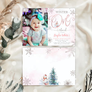 Invitación de primer cumpleaños de Winter ONEderla