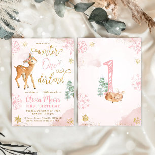 Invitación de primer cumpleaños de Winter ONEderla