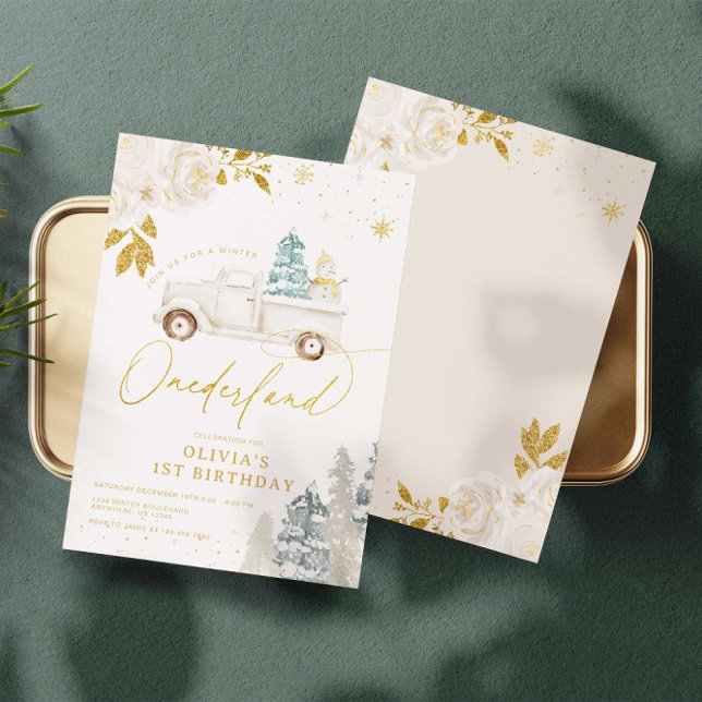 Invitación de primer cumpleaños de Winter Onederla (Subido por el creador)