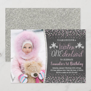 Invitación de primer cumpleaños de Winter ONEderla