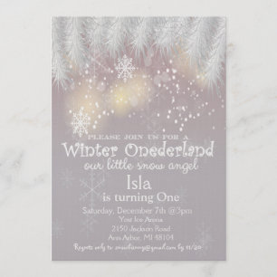 Invitación de primer cumpleaños de Winter Wonderla