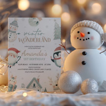 Invitación de primer cumpleaños de Winter Wonderla