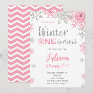 Invitación de primer cumpleaños de Winter Wonderla
