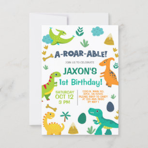 Invitación de primer cumpleaños del niño de los di