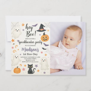 Invitación de primer cumpleaños espeluznante Hey