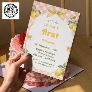 Invitación de primer cumpleaños niña