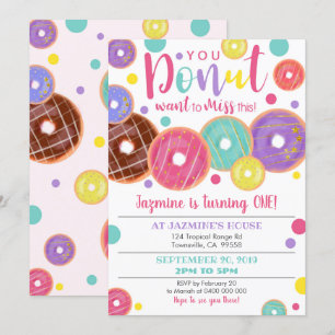Invitación de primer cumpleaños, no se lo pierda