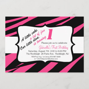 Invitación de primer cumpleaños para Chicas de ceb