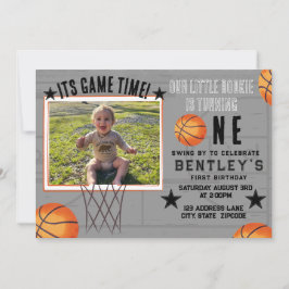 Invitación de primer cumpleaños para deportes de b