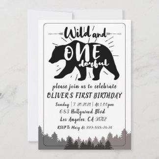 Invitación de primer cumpleaños para los chicos sa