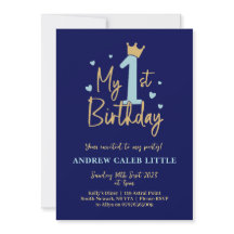 Invitación de primer cumpleaños para los niños en