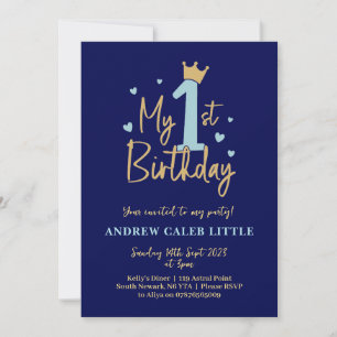 Invitación de primer cumpleaños para los niños en