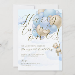 Invitación de primer cumpleaños para niños con tem