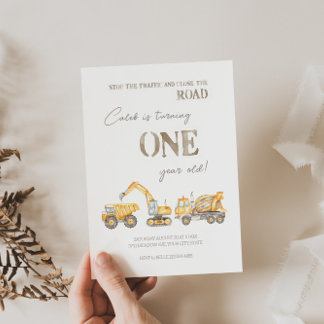Invitación de primer cumpleaños temática a la cons