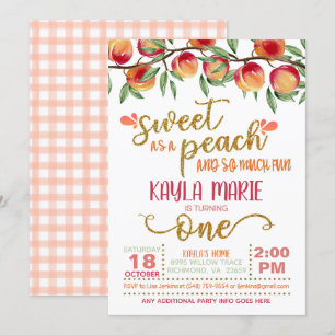 Invitación de primer cumpleaños - W GG