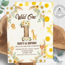 Invitación de Primer Cumpleaños Wild One Boho Safa