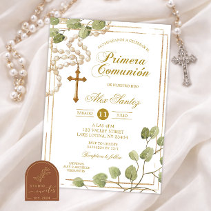 Invitación de Primera Comunión Católica Rosario Ve