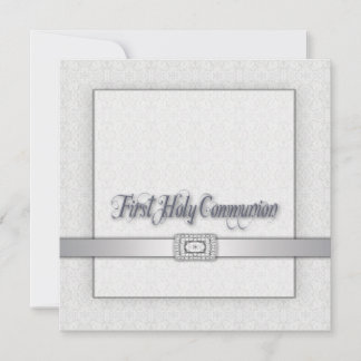Invitación de Primera Comunión para Niñas con Enca