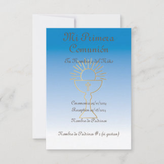 Invitación de Primera Comunión para Niño
